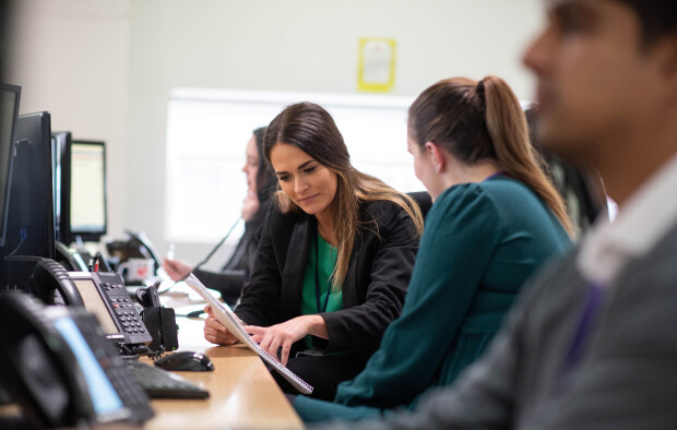 Legal professionals collaborating