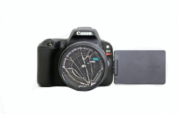 A broken product, in this case a smashed camera