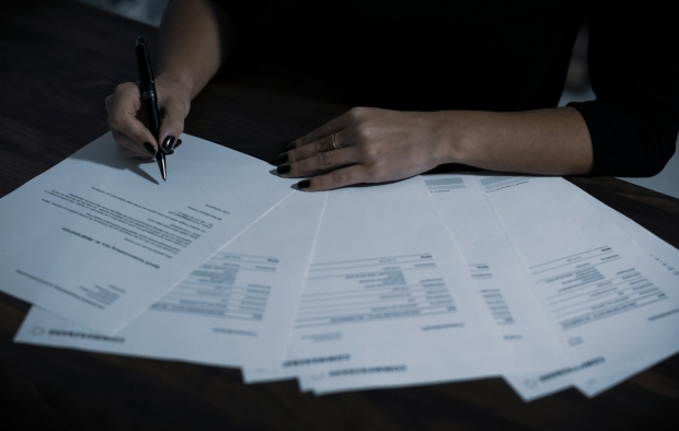 A person signing documents