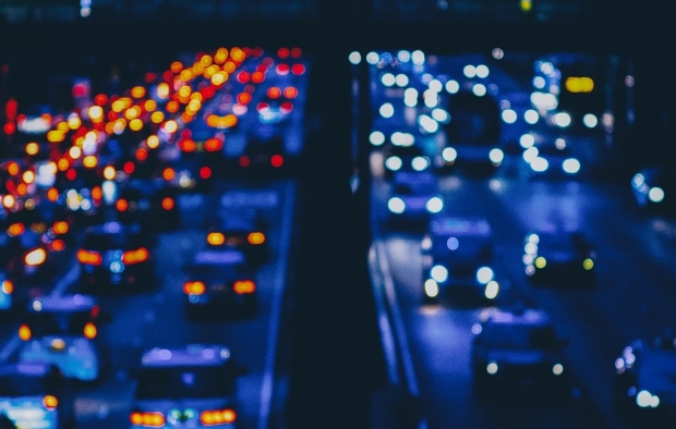 A busy motorway full of traffic