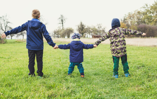 Children in a field