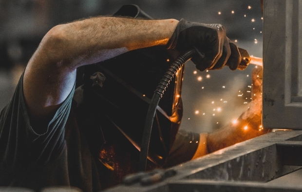 A person wielding at work