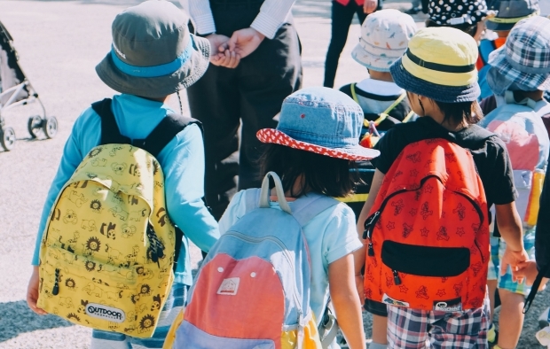 Children walking to school