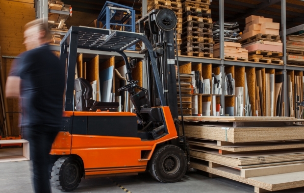 A forklift truck