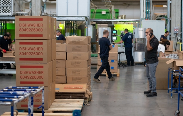 A factory setting which can be a dangerous place for workers 