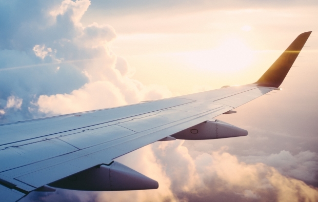 The wing of an aeroplane