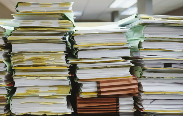 Documents on a table