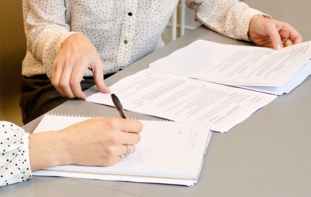 Two people working through the Probate process